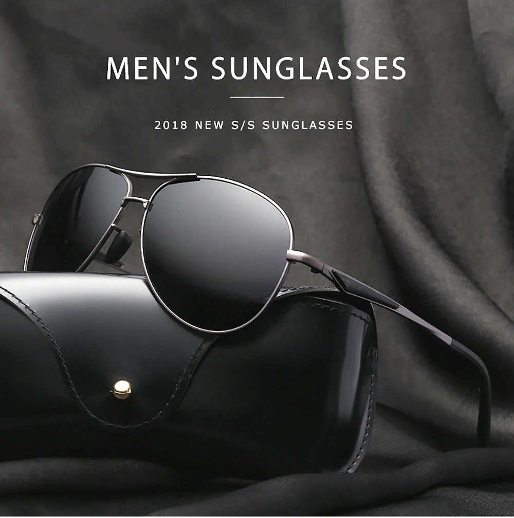 2018 новые модные мужские Поляризованные поляризационные солнцезащитные очки для