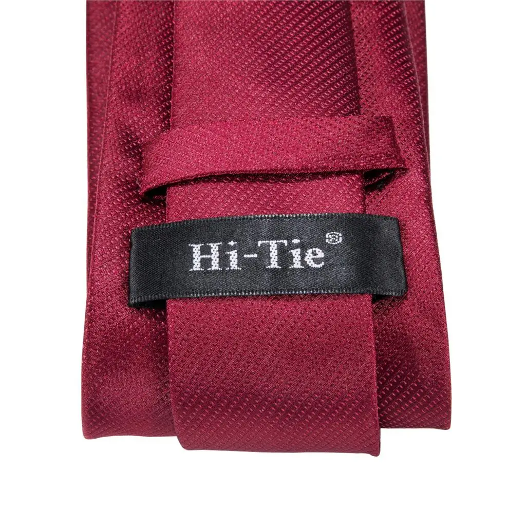SN-3121 Hi-Tie 8.5cm 100% Silk Men Tie Light Red Striped Neckties for Classic Party Wedding Handkerchief Cufflinks Set | Аксессуары для