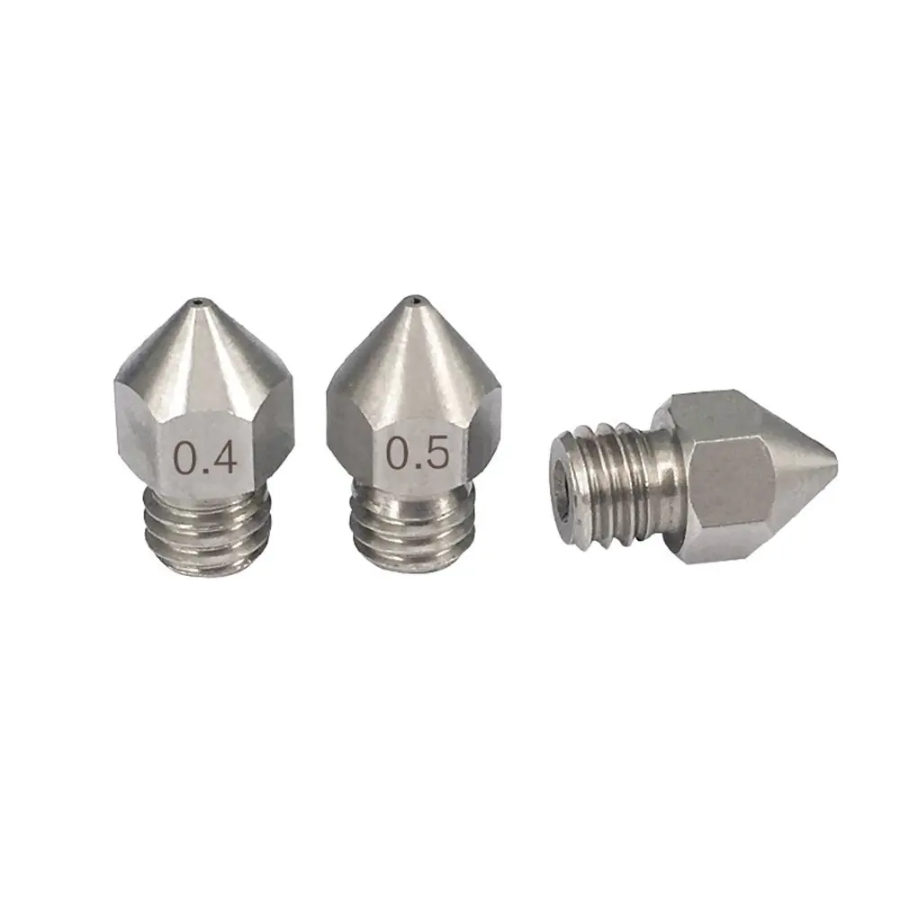 1PCS MK8 Nozzle 0.2mm 0.3mm 0.4mm 0.5mm 0.6mm M6 Threaded Stainless Steel for 1.75mm Filament 3D Printer Extruder Print Head | Компьютеры