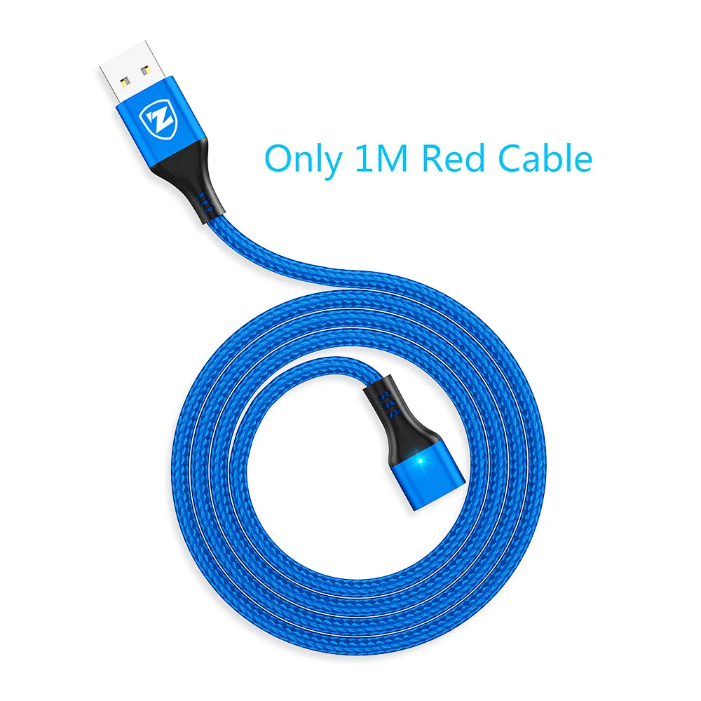 CableBlue ZRSE Магнитный Micro Usb кабель для Iphone samsung 3A Быстрая зарядка данных провод шнур магнит Зарядное устройство Usb type C кабель для мобильного телефона - Цвет: CableBlue
