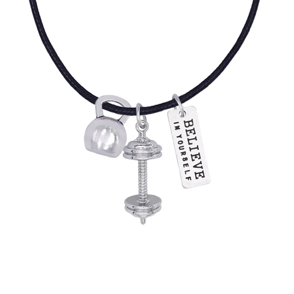 Металлические спортивные штанги из сплава для спортзала 5 шт./лот|kettlebell necklace|gym necklacegym jewelry |