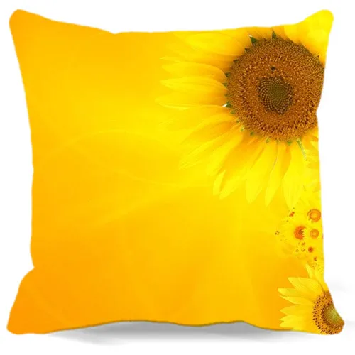 

Creative sunflower Pattern Day Gift Pillow case Throw Pillow Case 9 Styles 5 size Cotton polyester square Cushion Cover