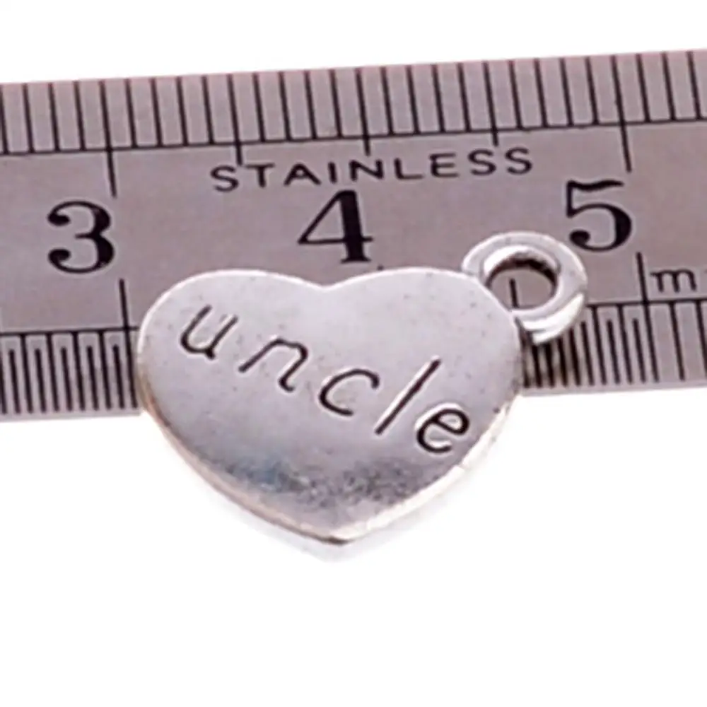 10 шт./лот подвеска с подвеской в виде сердца посеребренное украшение подарок на