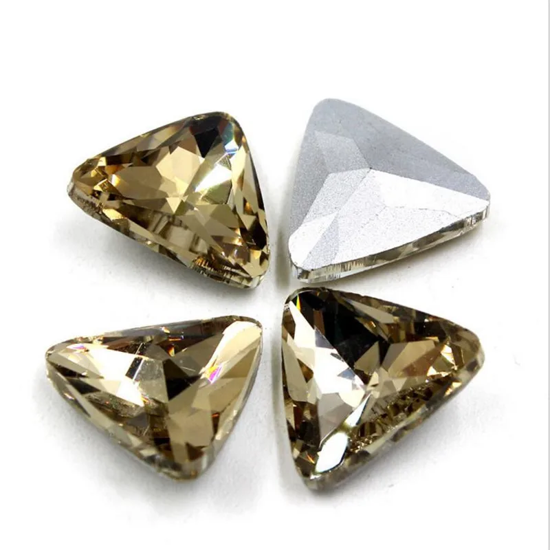 Lt Topaz Color pointback crystal rhinestone 8mm-23mm loose faceted glass for clothing accessories jewelry making | Дом и сад