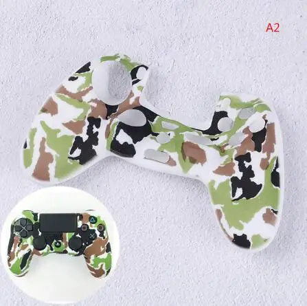 Camo White Мягкий резиновый силиконовый джойстик для геймпада, чехол для sony DualShock 4 PlayStation 4 PS 4 Pro, тонкий чехол для контроллера, аксессуар - Цвет: Camo White