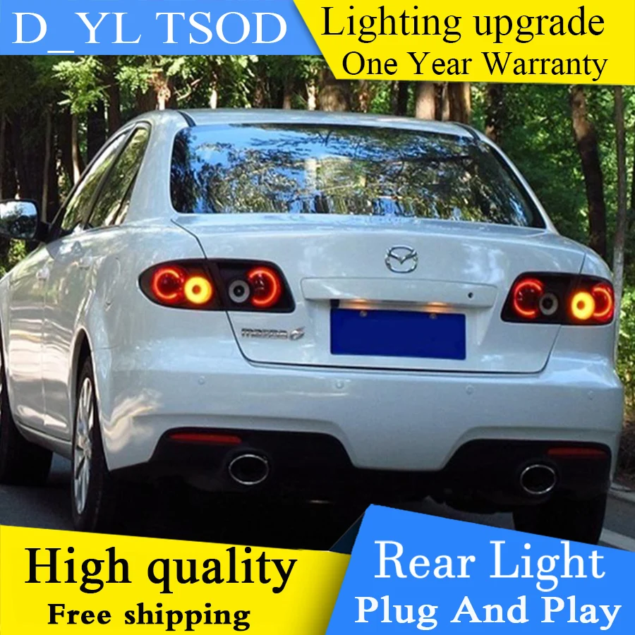 Car Styling for Mazda 6 Taillights 2003-2013 Mazda6 LED Tail Lamp Rear light DRL+Brake+Park+Signal led | Автомобили и мотоциклы