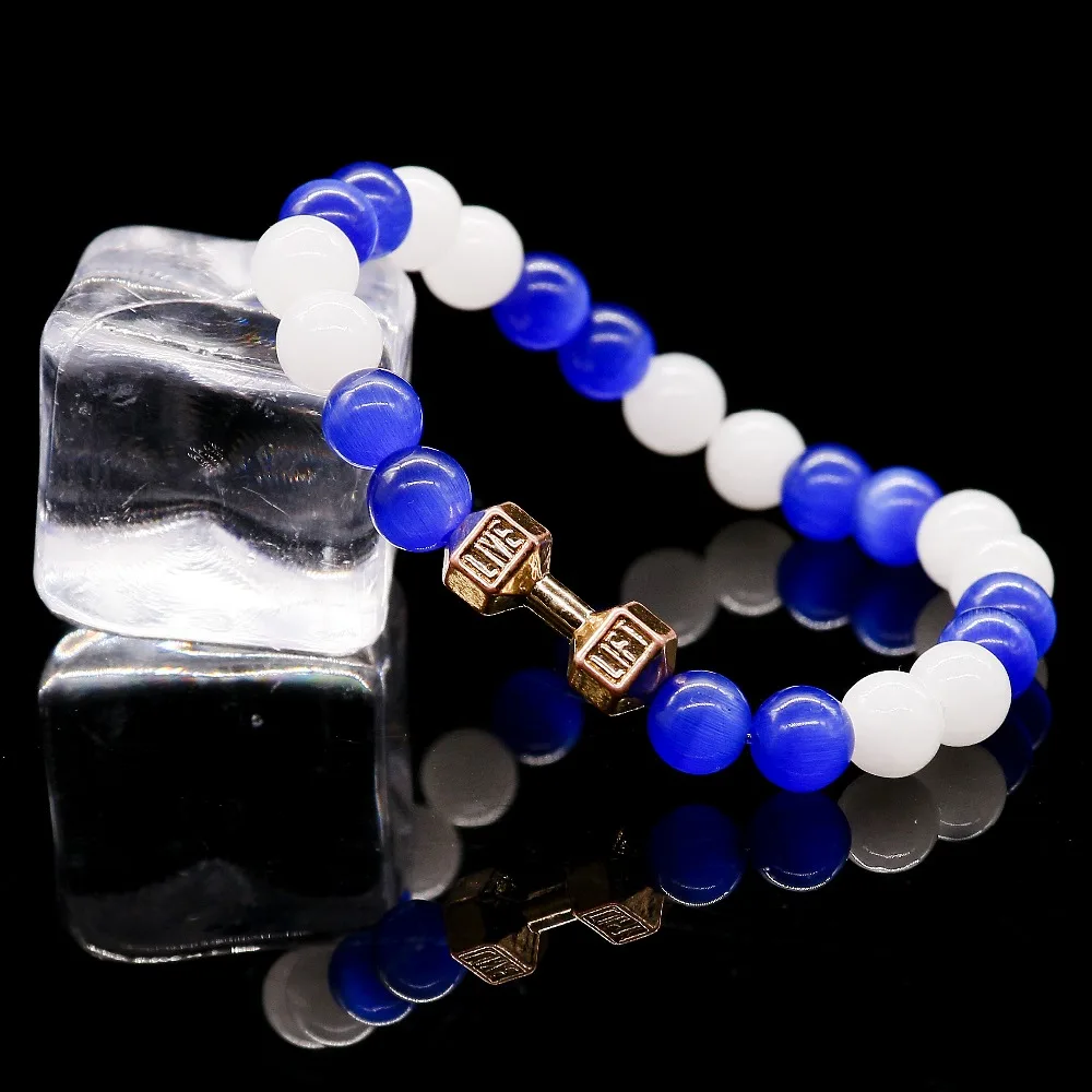 2017 роскошный женский браслет с Синим Опалом подвеской из натурального камня