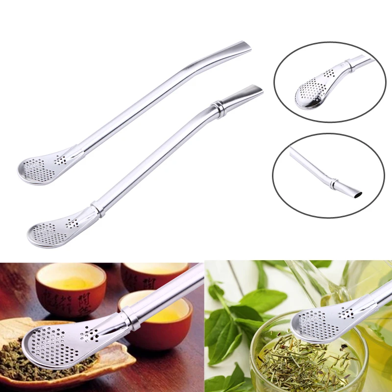 Питьевая соломенная ложка из нержавеющей стали Чайный фильтр Yerba Mate чайные