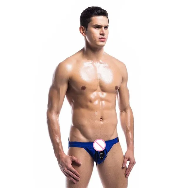 Сексуальное мужское нижнее белье с завязками стринги эротическое открытое