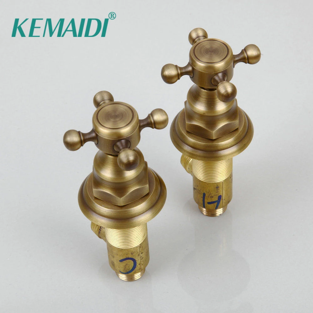 KEMAIDI античный латунный/хромированный/черный BasinTap Ручка Прочный Уникальный