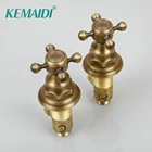 KEMAIDI античный латунныйхромированныйчерный BasinTap Ручка Прочный Уникальный дизайн Кухня Горячая и холодная Ручка для душа ручной миксер