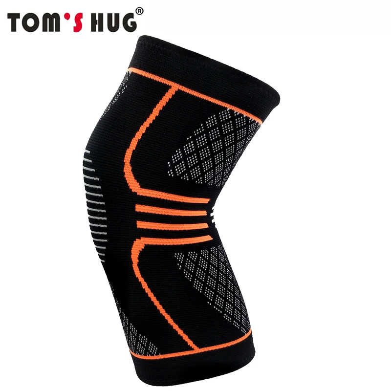1 Pcs Sport Knee Pad Sleeve SupportKneepad Tom's Hug Brand Fitness Running Cycling Braces High Elastic Gym Protect Warm | Спорт и