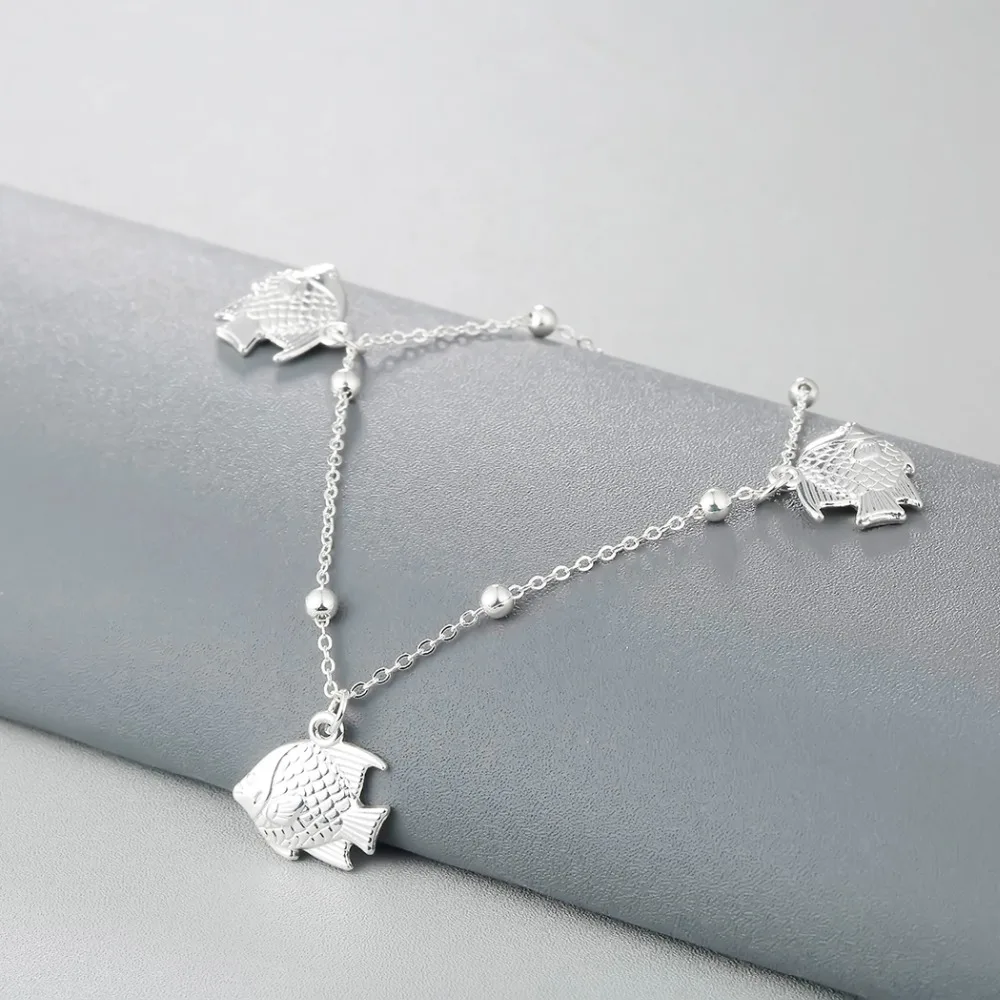 Женские летние ножные браслеты Chereda классические ручной работы в форме рыбы