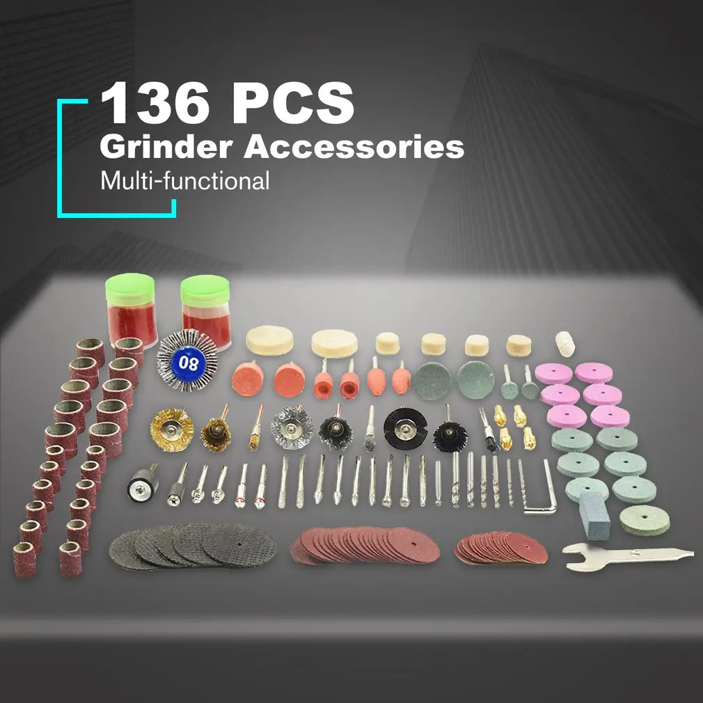 136 шт. вращающийся Электроинструмент режущий диск оправки шлифовальный барабан