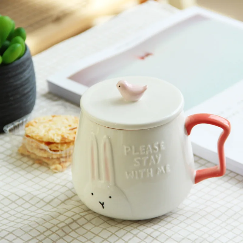 Cute 3D Stereo Animal Mug Lovely Korean Coffee Big Capacity Office Breakfast Milk Ceramics Cup Giraffe Dinosaur Rabbit Elephant|ceramic cup|mug