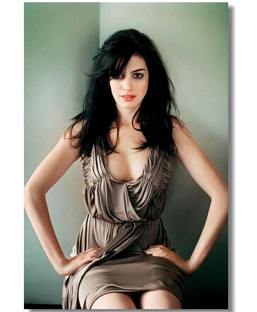 Anne Hathaway Сексуальная музыкальная звезда обычный плакат настенная бумага 20x30