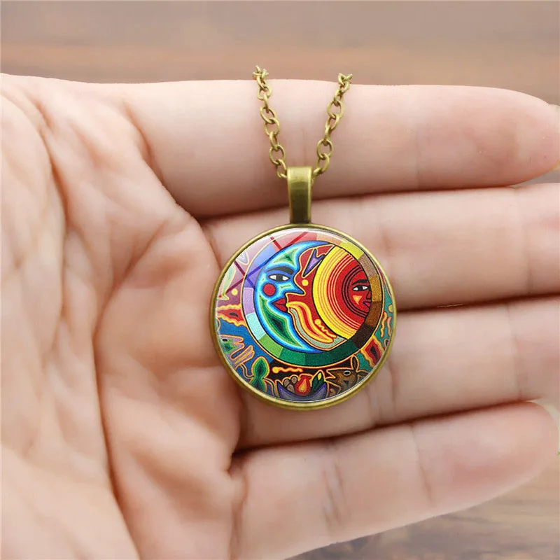 Защита от солнца луны и звезд амулет на солнечных батареях подвеска Луна