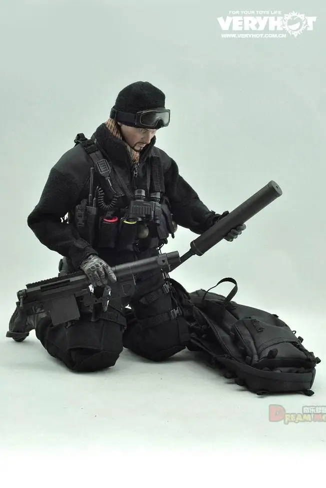 VeryHot 1/6 солдатский военный костюм одежды черная снайперская Униформа модели оружия оборудование для 12 дюймов фигурка(без головы тела