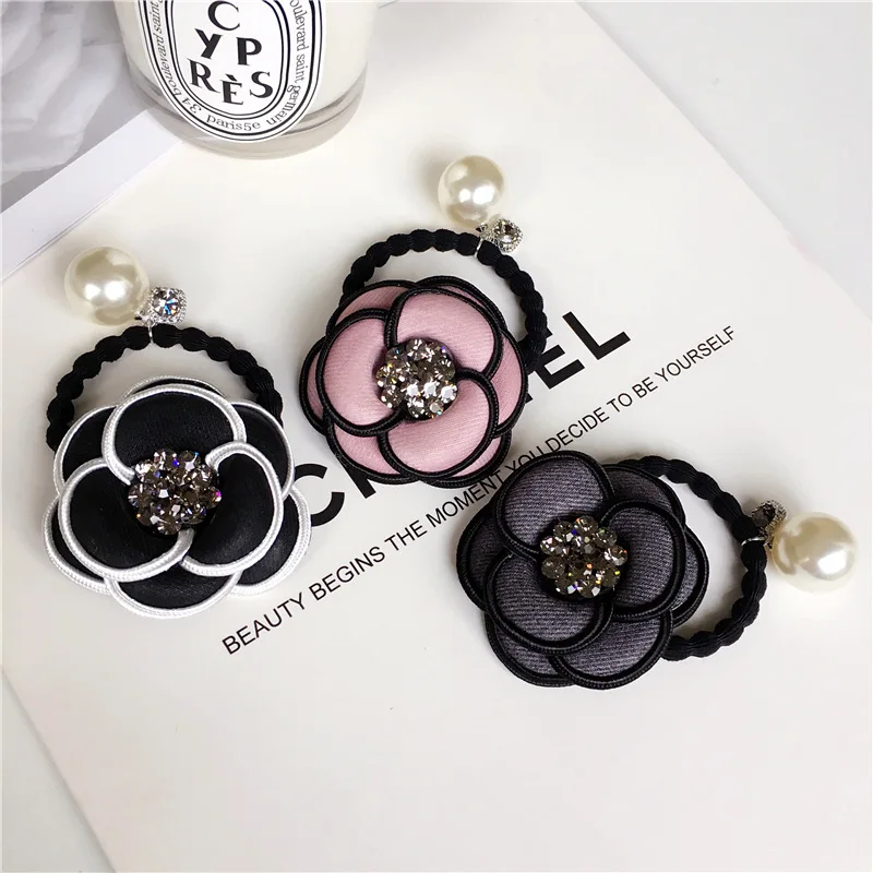 Женская повязка на голову FANSSEE небольшая эластичная с жемчужинами и свежими