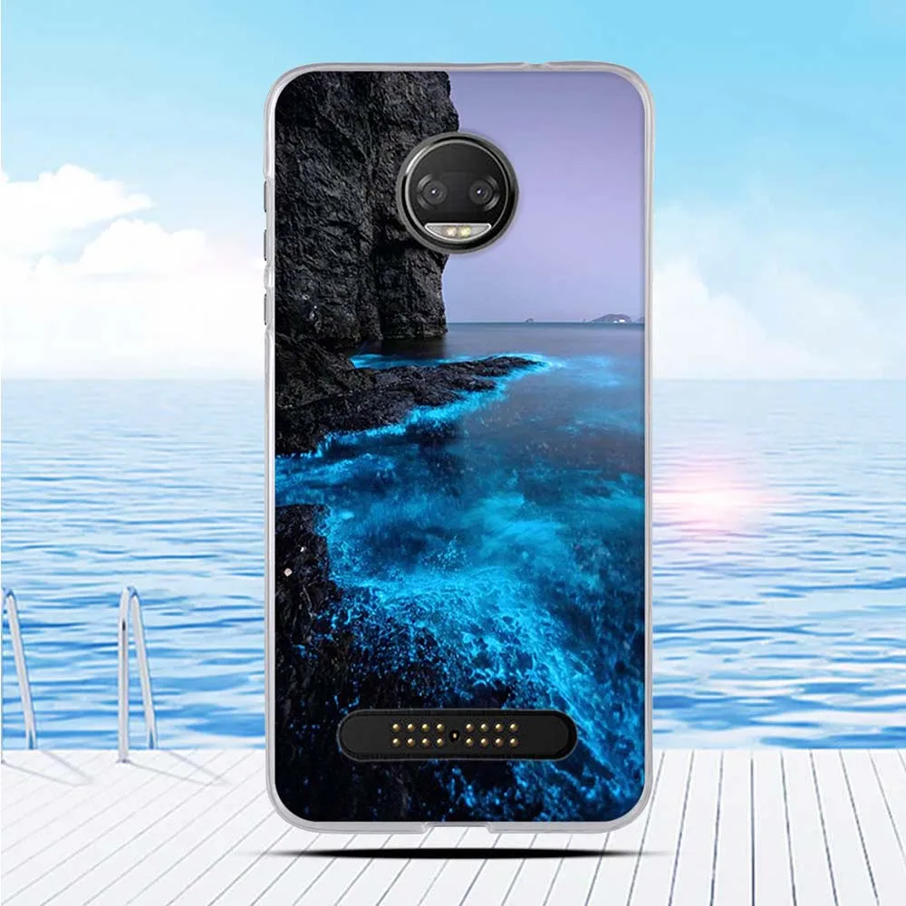 Мягкий силиконовый чехол из ТПУ с 3D рельефным рисунком для Motorola Moto Z2 Force Z (2-го