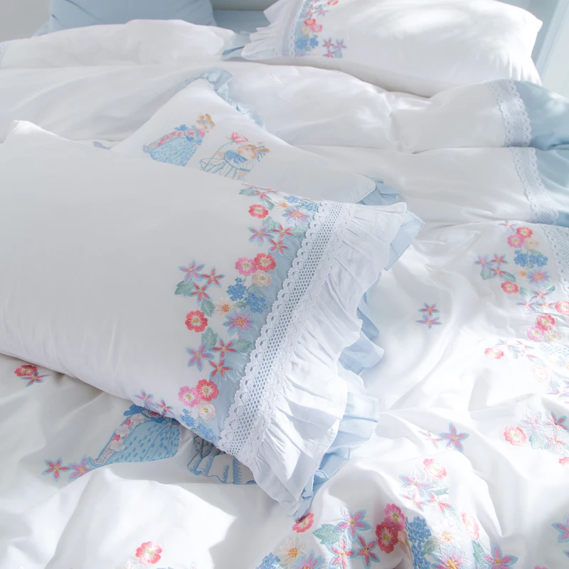 НОВЫЕ комплекты постельного белья из мягкого египетского хлопка с вышивкой и