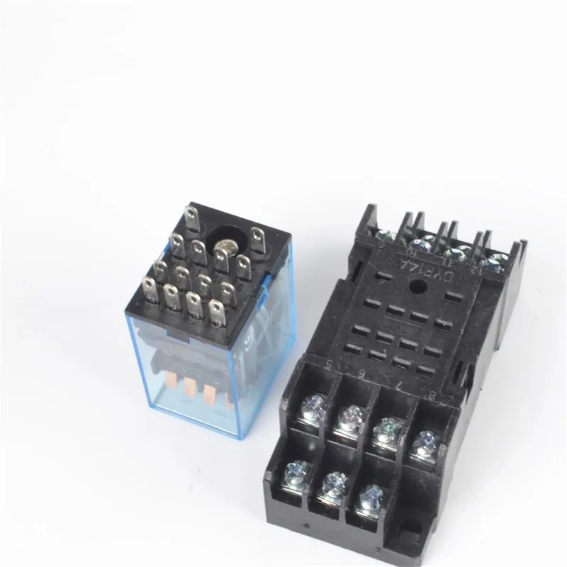 1 компл. MY4NJ DC12V AC12V DC24V AC24V катушки 4NO 4NC реле на din-рейку 14 Pin + база Мини | Обустройство