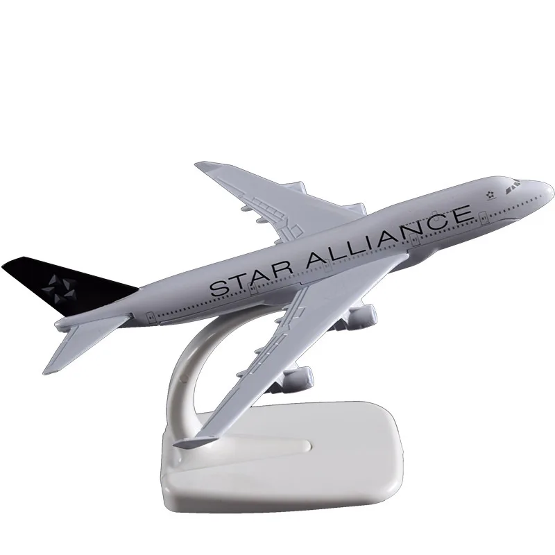 Модель самолета Star Alliance B747 из сплава 16 см модель Боинг 747|star alliance|aircraft modelboeing 747 |