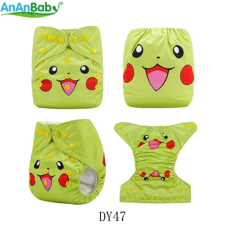 

New Arrival! Ananbaby Cloth Diapers Baby Reusable Position Prints Nappy For Babies with 1pc Microfiber Insert