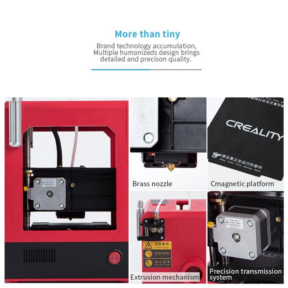 Creality 3D CR-100 компактный размер настольный 3d принтер Полностью Собранный 100*100*80 мм размер печати автоматическое выравнивание с пультом дистанционного управления