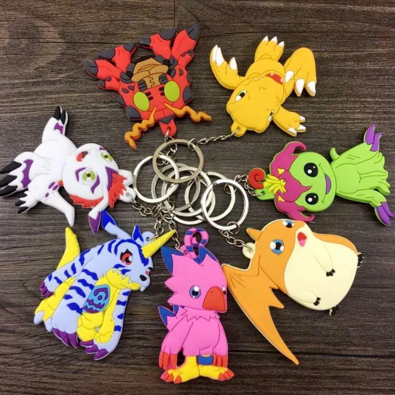 Цифровые фигурки монстров Agumon Patamon taylmon Gomamon Piyomon Gabumon ПВХ брелок подвесные игрушки