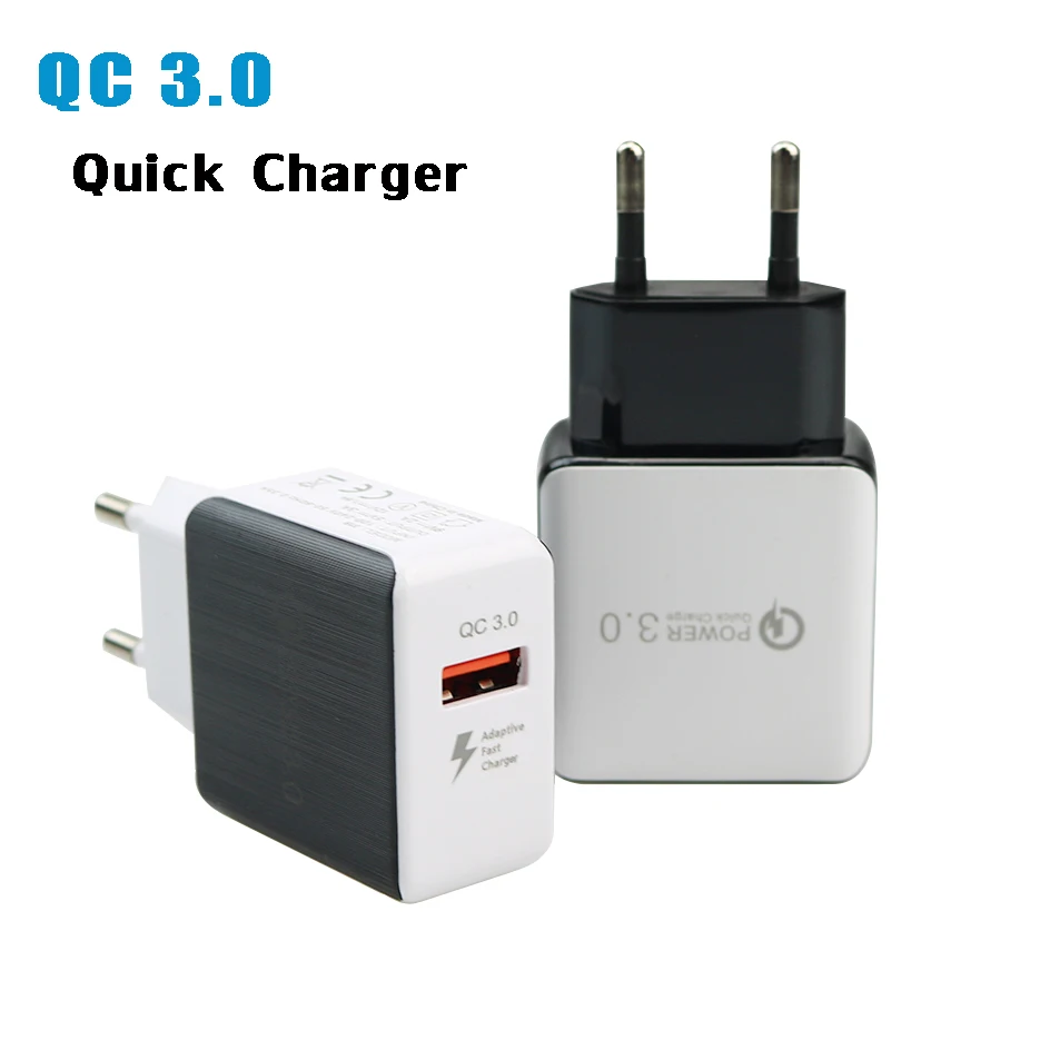 Быстрое зарядное устройство Charge3.0 EU/US 5V3A 9V2A 12V1.6A Быстрая зарядка для мобильных