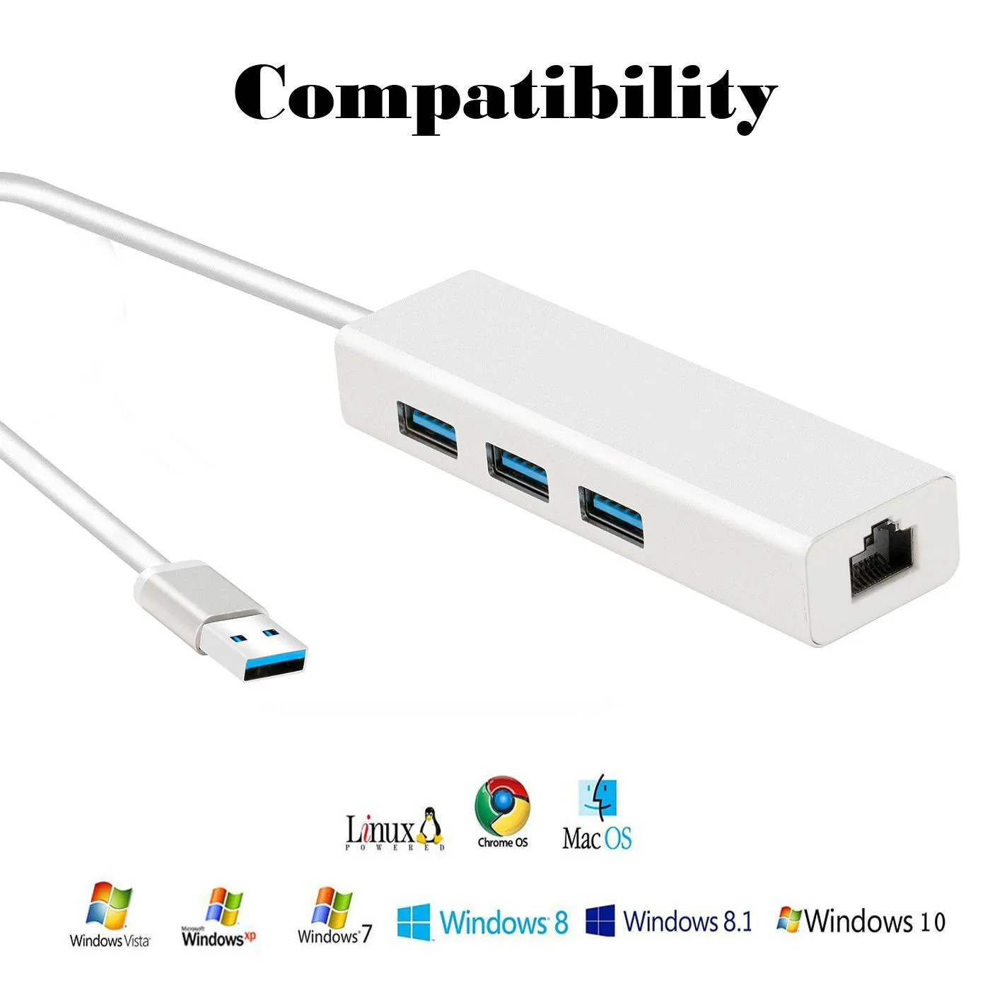 USB Ethernet адаптер Basix с 3 портами 0 концентратор к Rj45 1000 Мбит/с сетевая карта Lan для