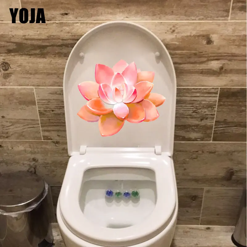 YOJA 23 2*20 2 см маленькие свежие акварельные суккуленты модная наклейка на унитаз