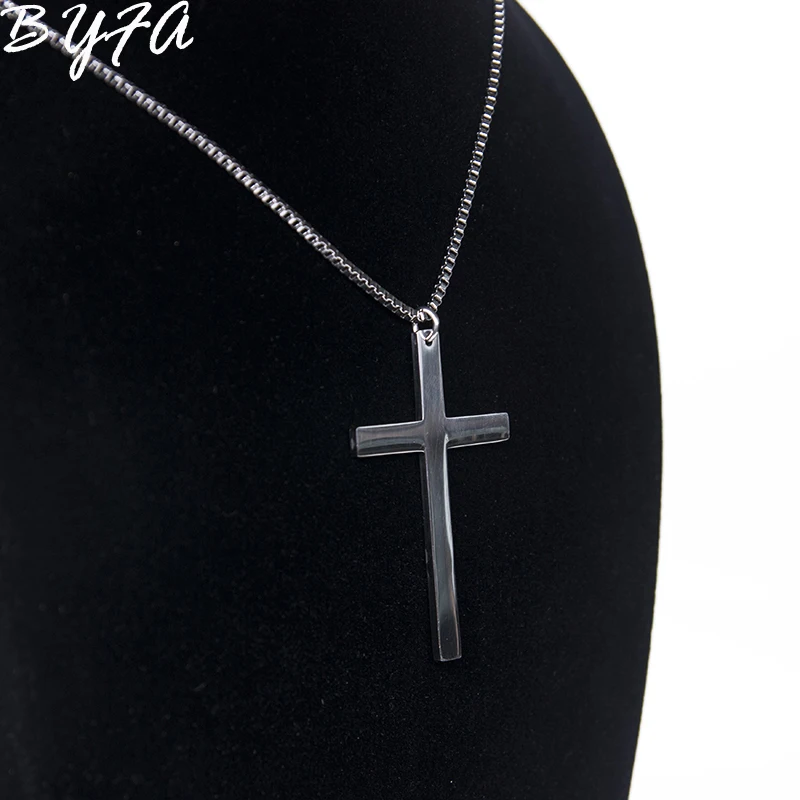 1pc Trendy Simple Cross Pendant Necklace Women Girl Kids Mini Charm Silvery Color Jewelry Crucifix Christian Ornaments|Цепочки| |