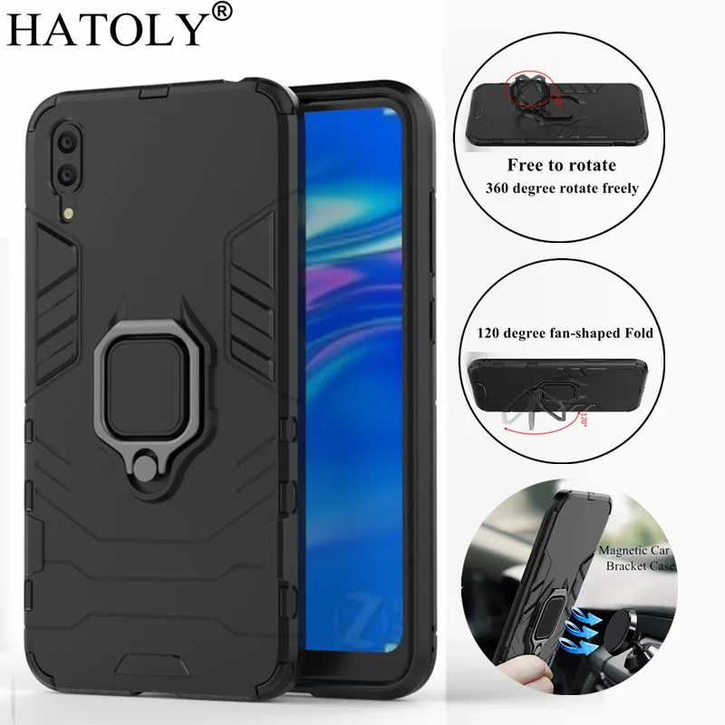 Чехол Enjoy9 для huawei Y7 Pro 2019 магнитный кронштейн с кольцом присоской силиконовый