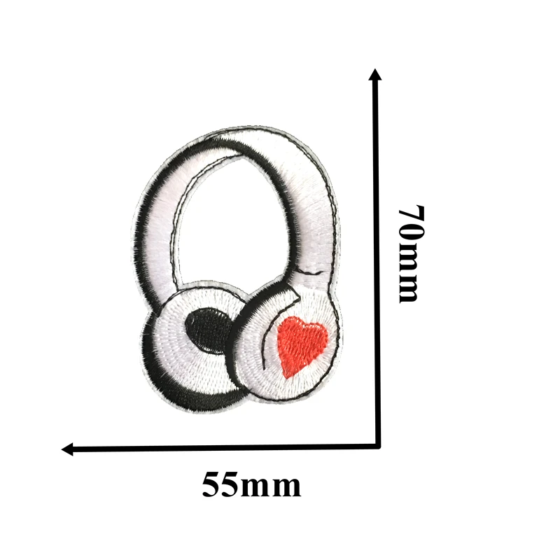 6 шт./лот модная лента гарнитура Музыка CD вышитые термоклейкие нашивки для одежды