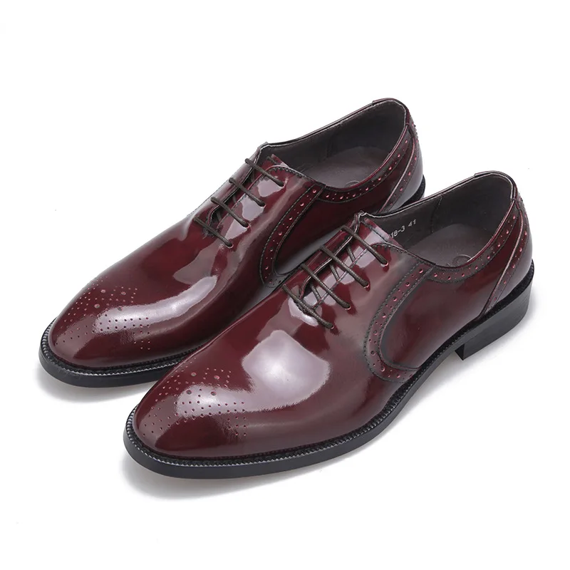 

Lace-Up Business Men Shoes Men Dress Shoes Cowhide Genuine Leather Mens Luxury Shoes Men Designer Shoes mens loafer bullock