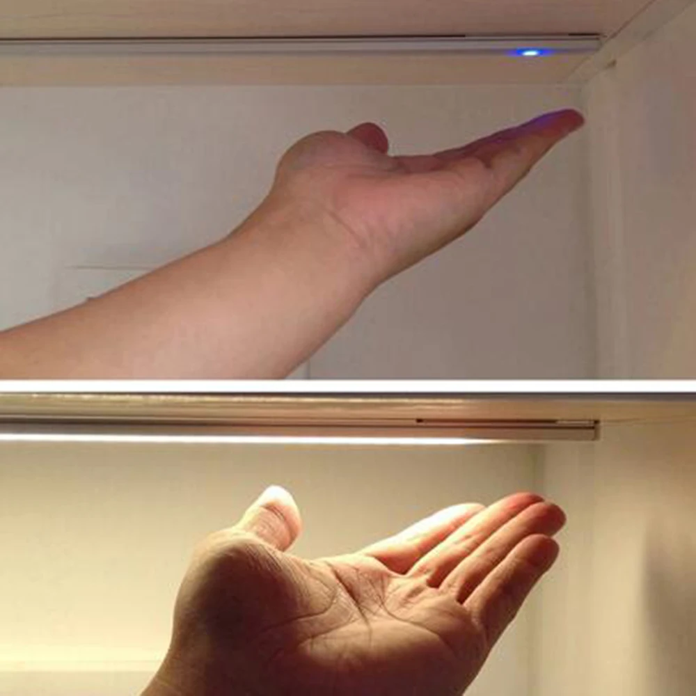 

2pcs suit 5730 touch sensor rigid bar light Cabinet Light with 12V Adapter warm white cold white touch sensor dimmable