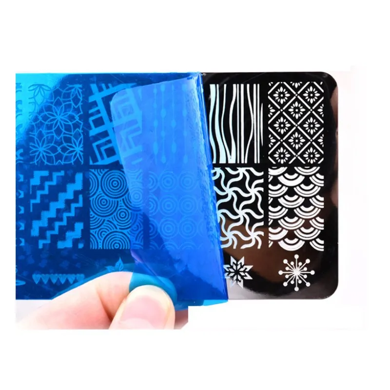 1 набор трафаретов для маникюра пластина стемпинга и скребок искусственные