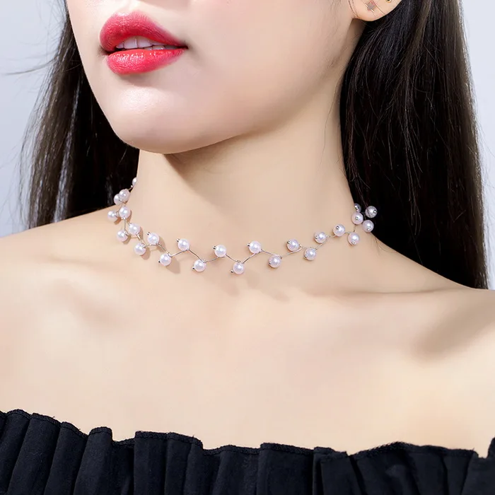 Style06 Silver Красивый ошейник с бабочкой для женщин короткая рыба/цепь жемчуг подарок, ожерелье с подвеской этническое богемское Колье чокер - Окраска металла: Style06 Silver