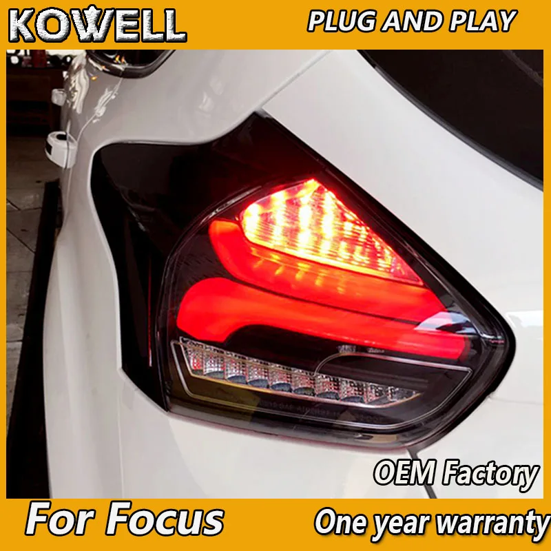 KOWELL автомобильный Стайлинг для Ford Focus 2 задние фары светодиодный задний фонарь задний багажник крышка лампы с динамическим поворотным сигналом