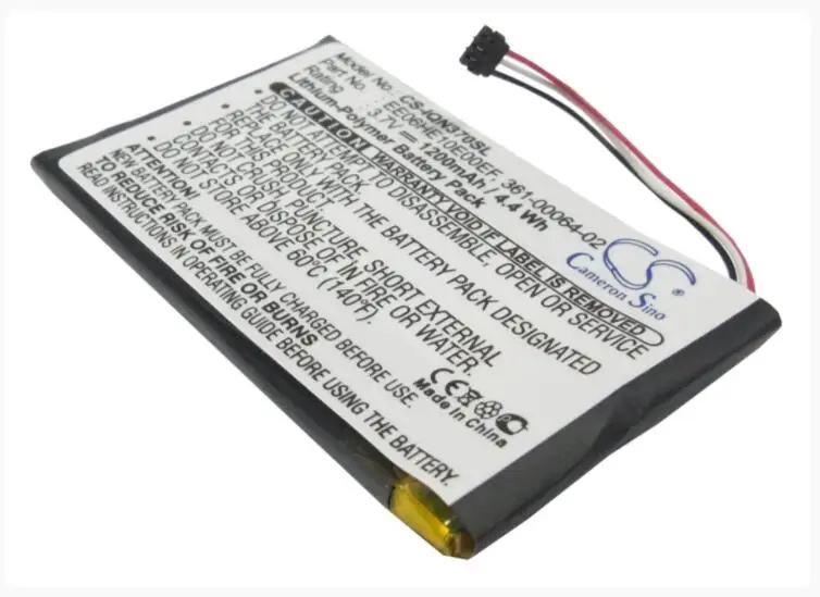 

Аккумулятор Cameron Sino 1200mAh для GARMIN Nuvi 3700 3760 3760T 3790 3790T 361-00046-02 361-00064-02 EE06HE10E00EF