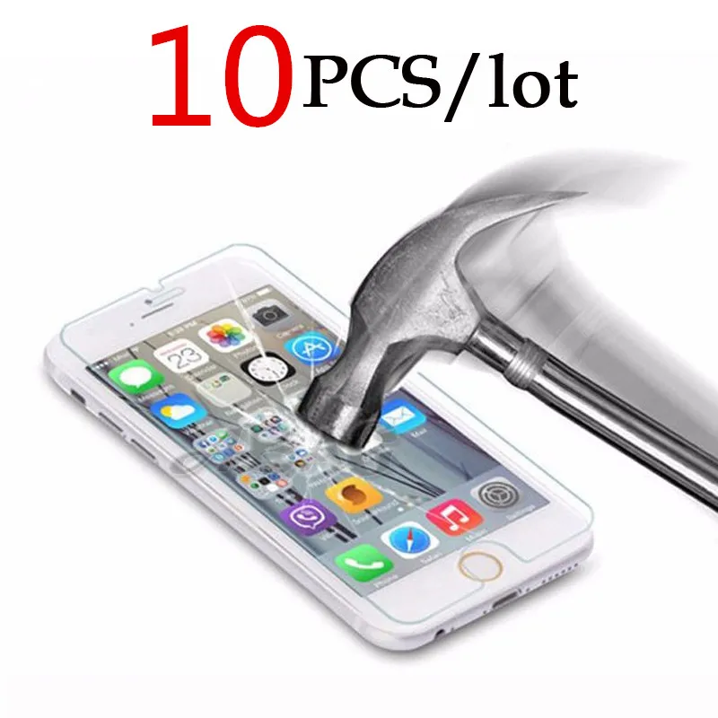 10 шт./лот закаленное стекло es для iPhone 6 7 8 Защитная пленка экрана 6S Plus | Мобильные