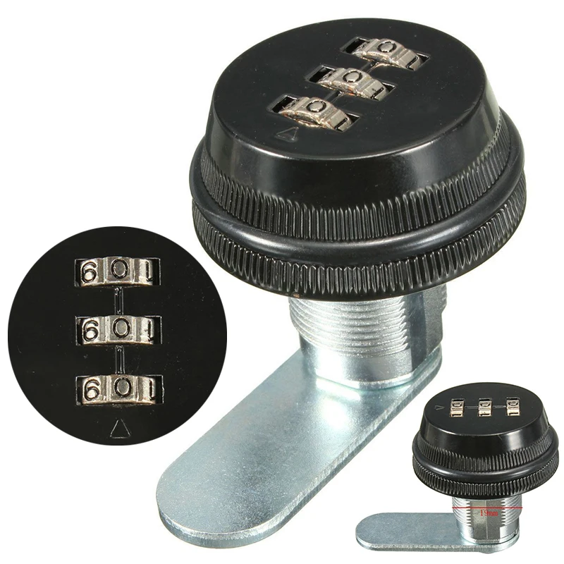 3 значный Комбинированный Замок для шкафа блокировка паролем без ключа почтового