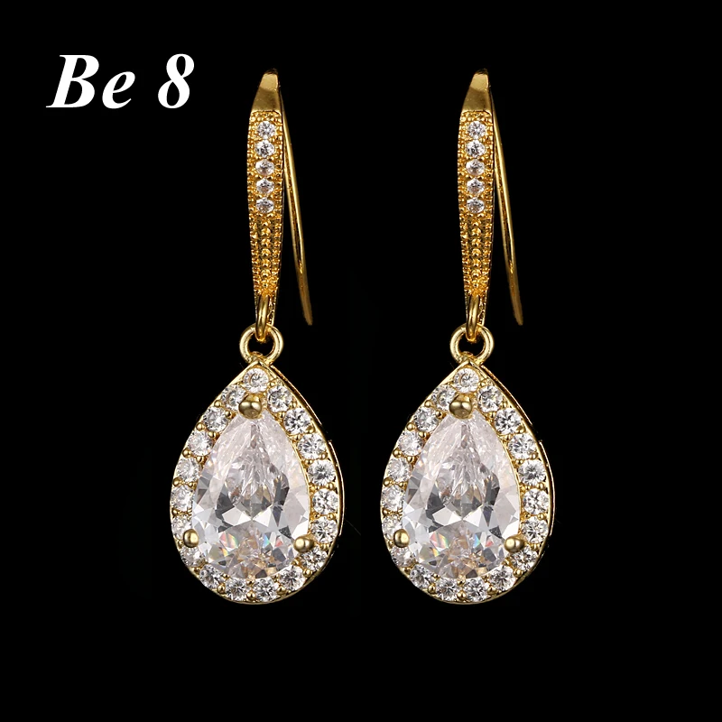 Be8 брендовые Роскошные серьги в форме капли воды с фианитами высшего качества