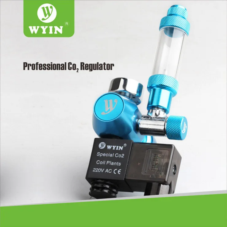 W21.8 interface W01-03 Аквариум CO2 регулятор JIS m22-14 W21.8 CGA320 интерфейс обратный клапан счетчик пузырьков Магнитный Соленоидный клапан 110 В 220 В - Цвет: W21.8 interface
