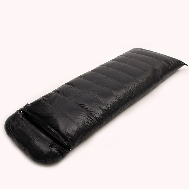 (200+30)*90CM White Goose Down Sleeping Bag 600g/800g/1000g Filling Breathable Thickening Camping Down Sleeping Bag