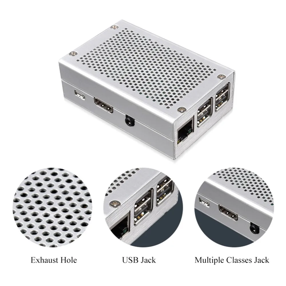 Новый универсальный алюминиевый металлический чехол для Raspberry Pi 3 B + с