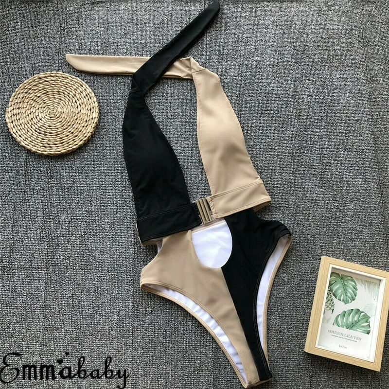 2019 Women Push-Up Padded Beach Bikini Sets Sexy Swimsuit Swimwear Bathing Suit Patchwork Summer Hollow Out | Спорт и развлечения