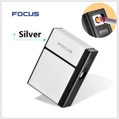 gold case lighter Чехол для сигарет большой емкости, съемная электронная USB Зажигалка, перезаряжаемая ветрозащитная Зажигалка Encendor, модные гаджеты для мужчин - Color: gold case lighter